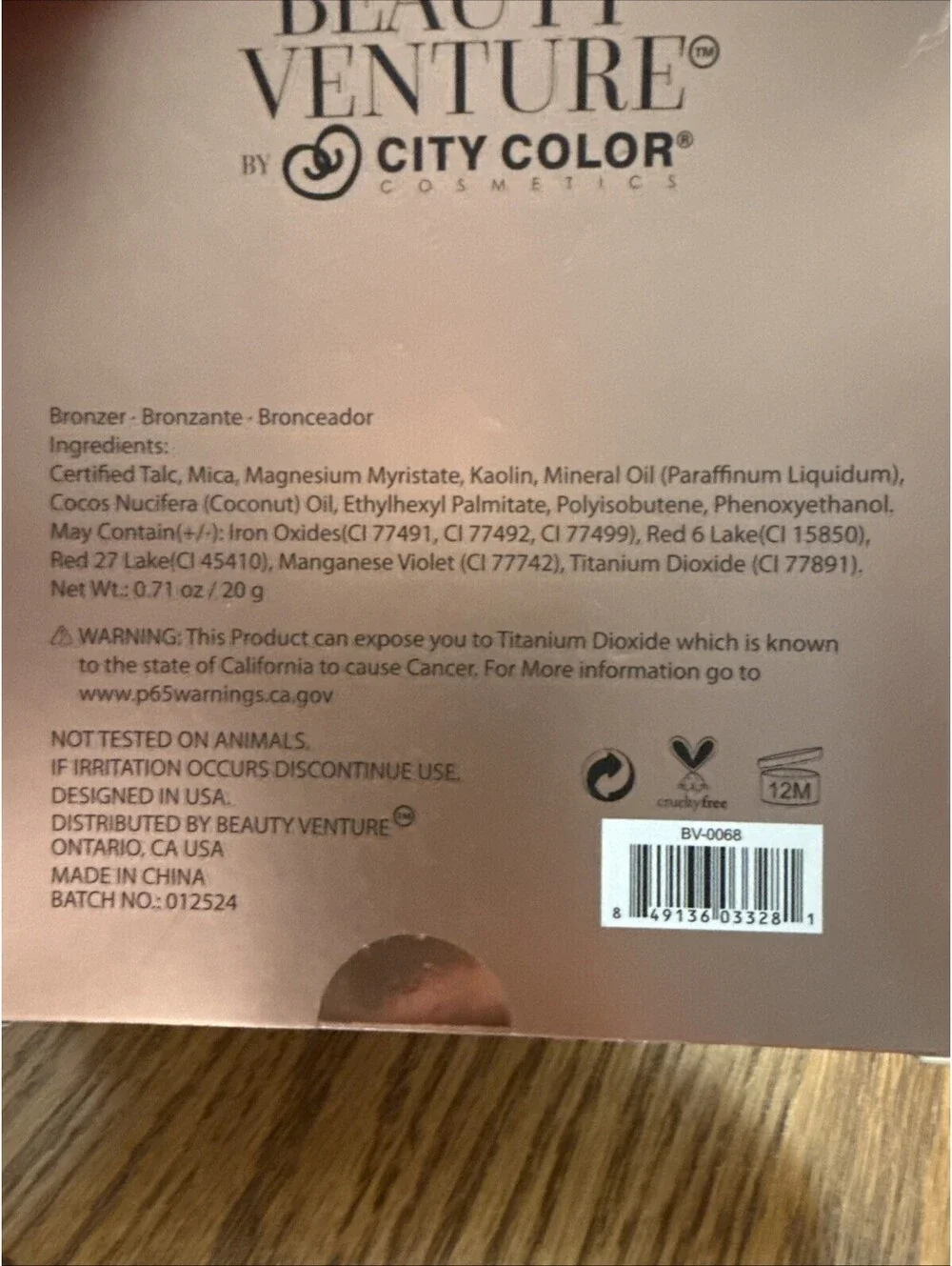 Beauty Venture by City Color Sunkissed Hour Bronzer Pressed Powder 0.71 oz